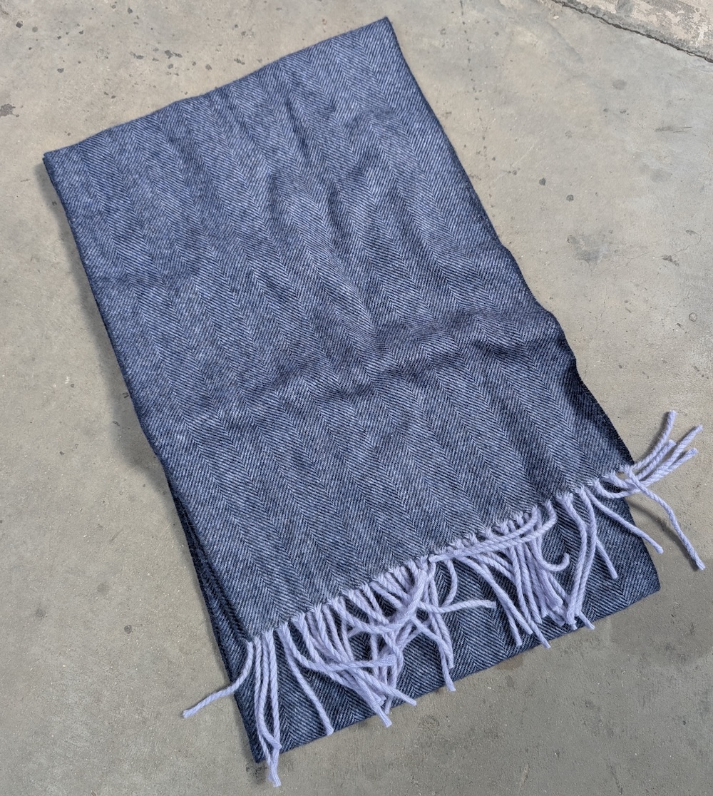 Navy Herringbone scarf (SAMPLE)