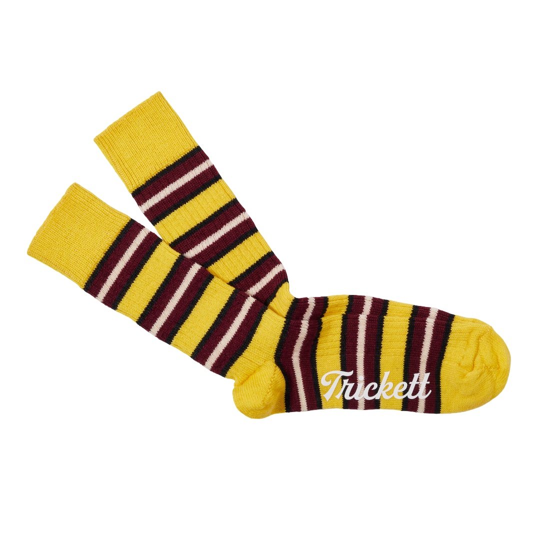 Heath Socks (Yellow/Burgundy/Cream/Black)