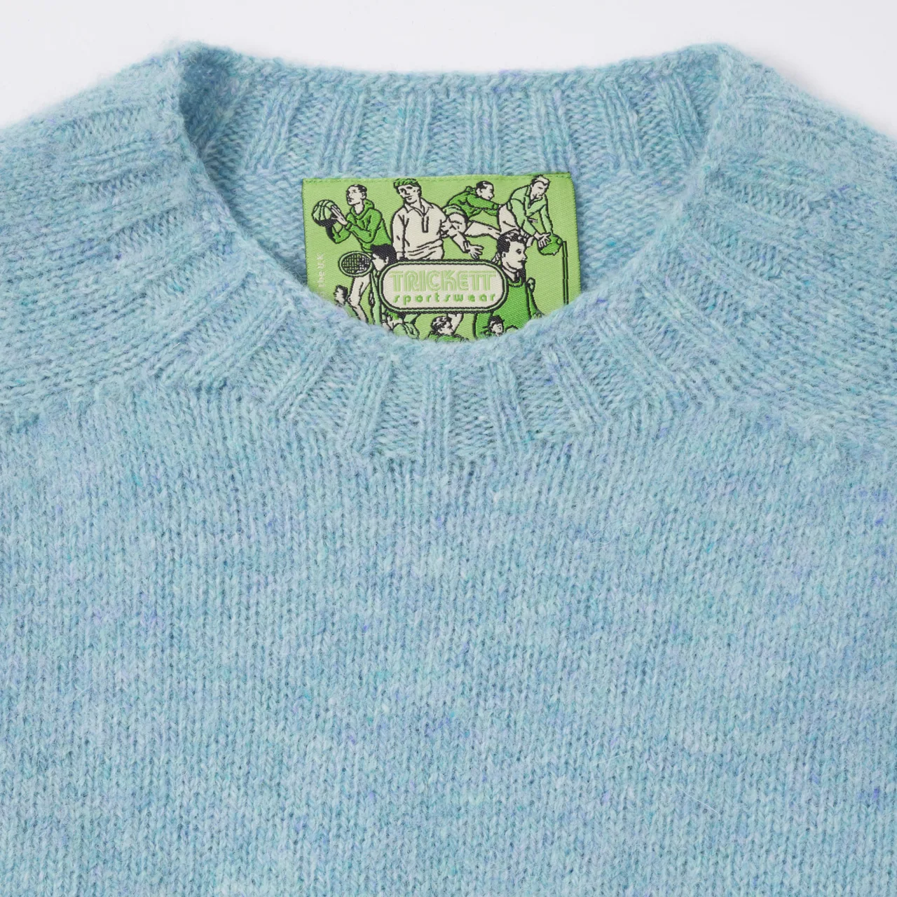 Shetland Wool Jumper – Light Blue