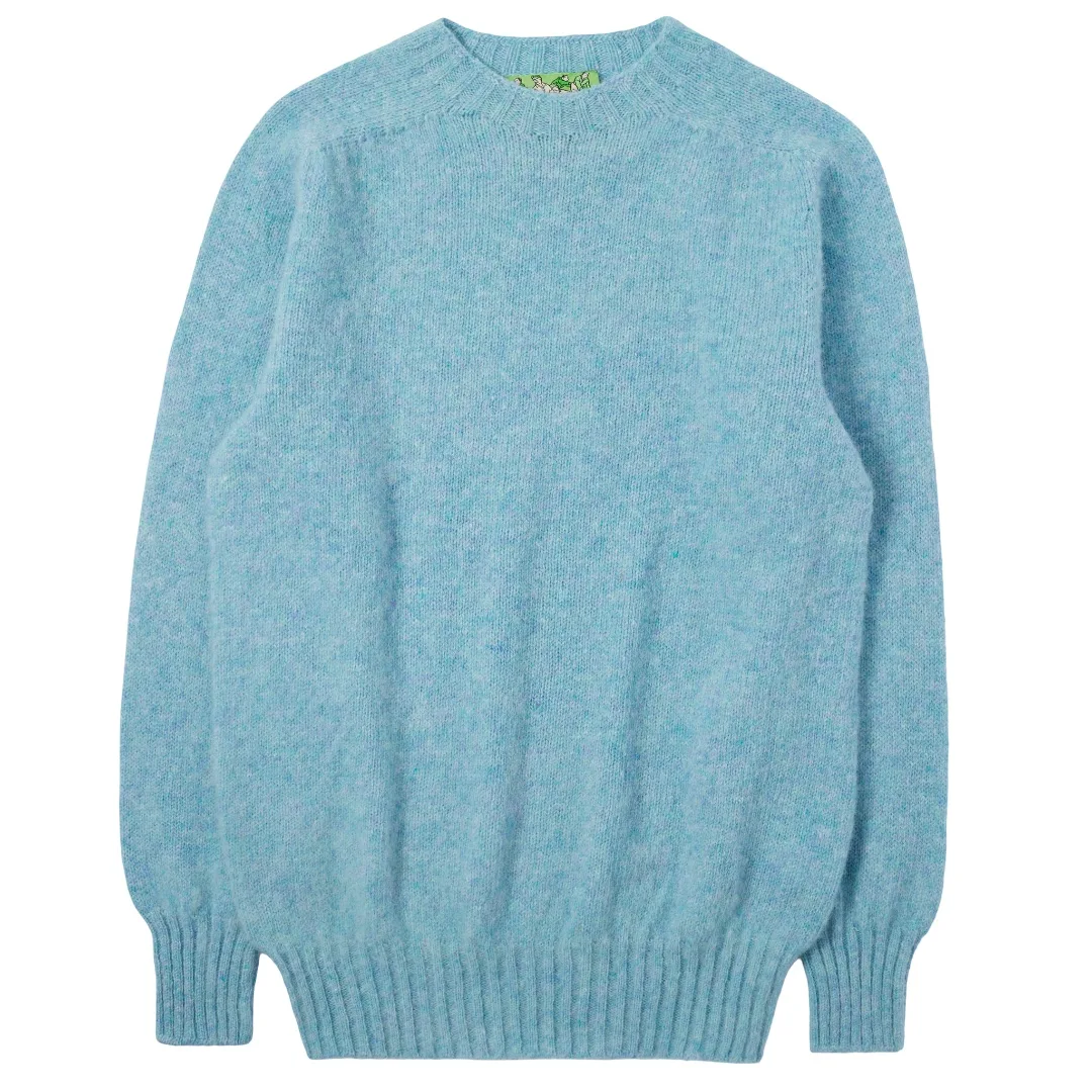 Shetland Wool Jumper – Light Blue