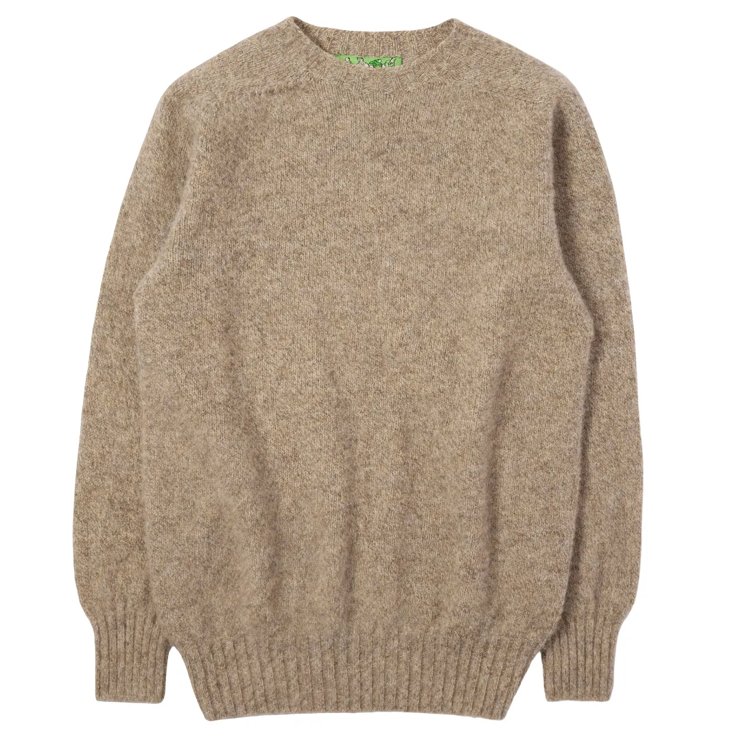 Shetland Wool Jumper – Mushroom Soup
