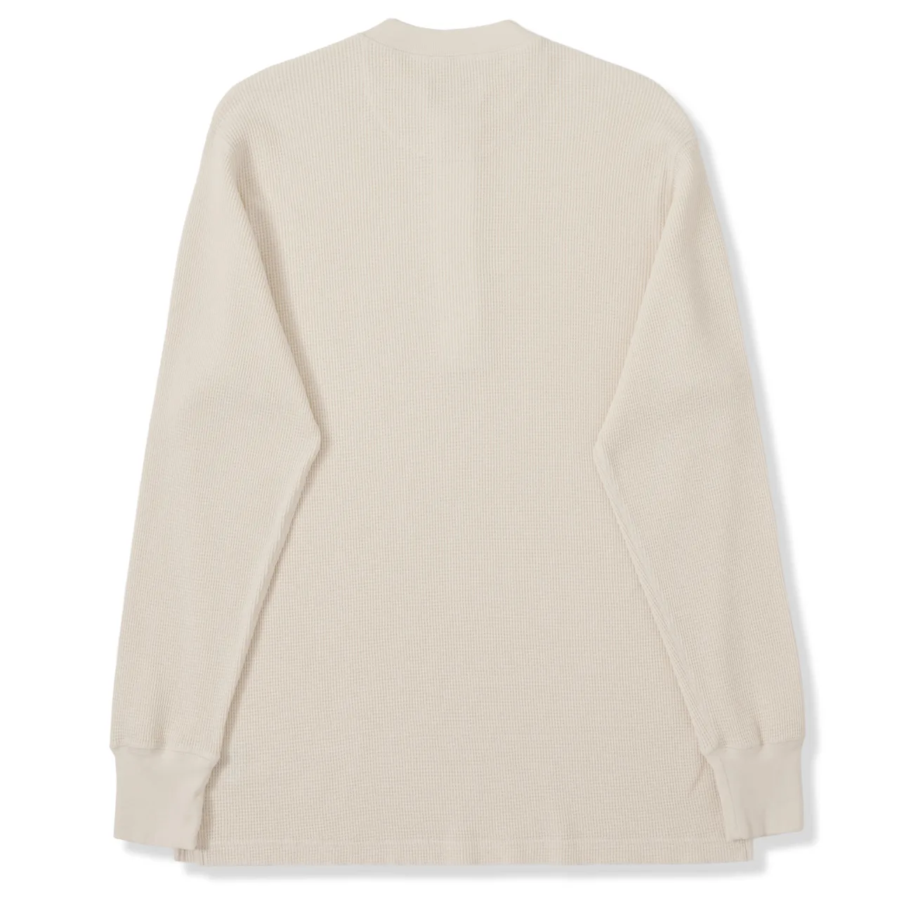 Squarzi Waffle Knit Henley – Oatmeal, alternative view