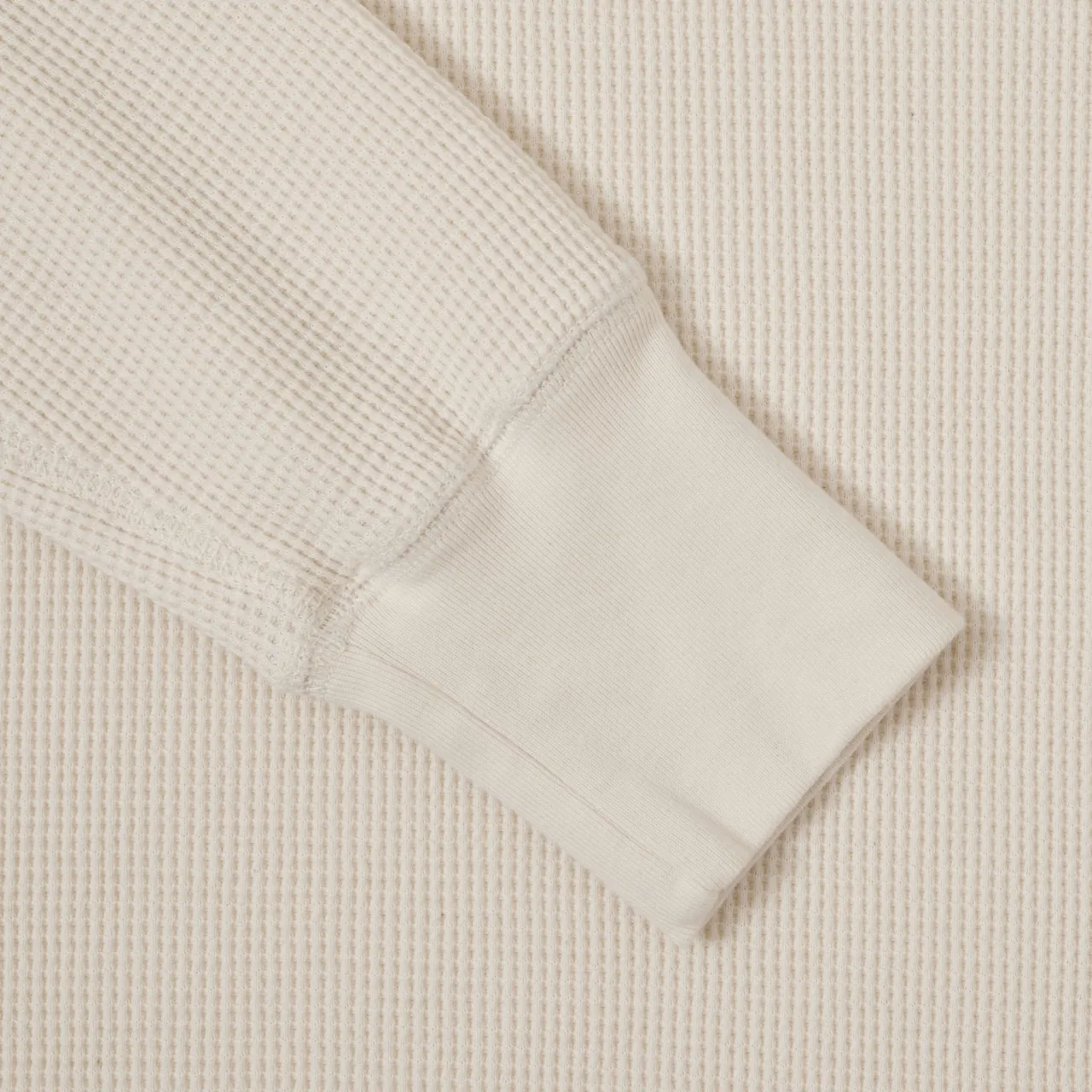 Squarzi Waffle Knit Henley – Oatmeal