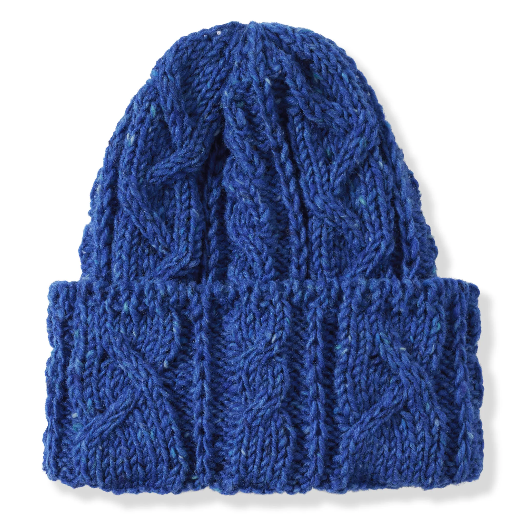 Paul Cable Knit Hat – An Spéir (Bright Blue)