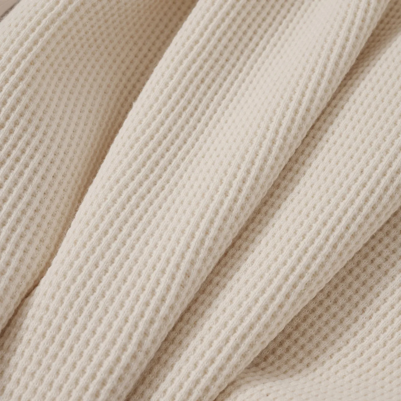 Squarzi Waffle Knit Henley – Oatmeal