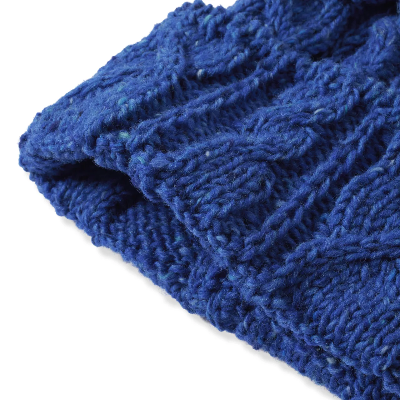 Paul Cable Knit Hat – An Spéir (Bright Blue)